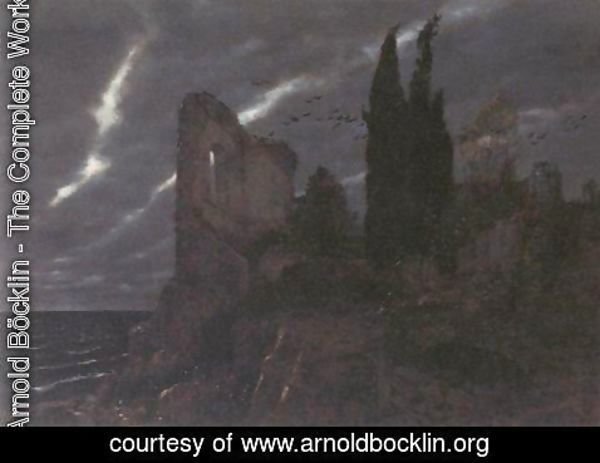 Arnold Böcklin - Ruins by the Sea
