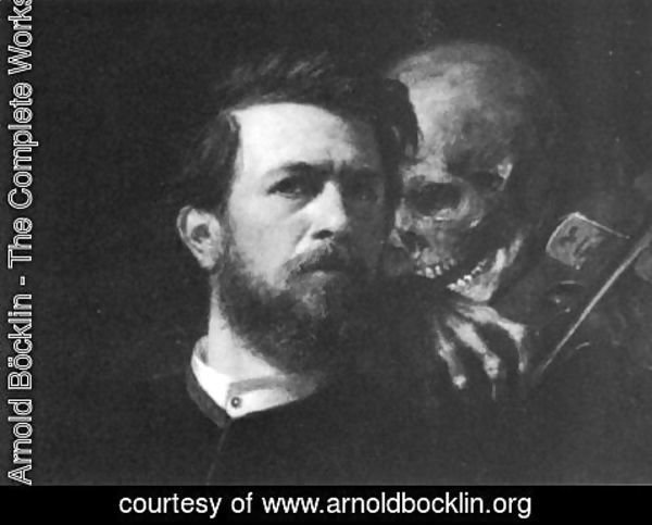 Arnold Böcklin - Self-portrait with Death Playing the Fiddle (detail)