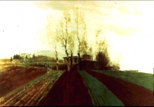 Arnold Böcklin - Arable land corridors in the early spring