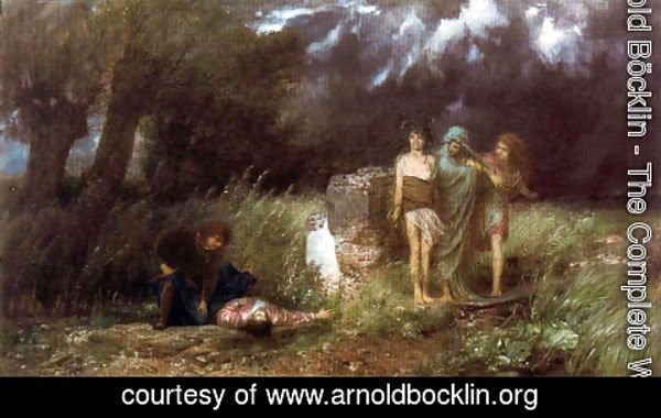 Arnold Böcklin - Assassin pursued by the furies