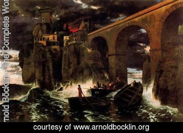 Arnold Böcklin - Attack of the pirates