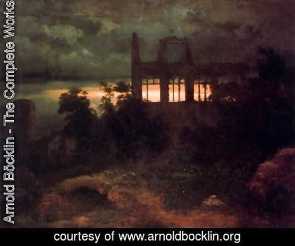 Arnold Böcklin - Castle in ruins