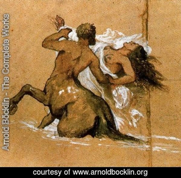 Arnold Böcklin - Centaur and nymph