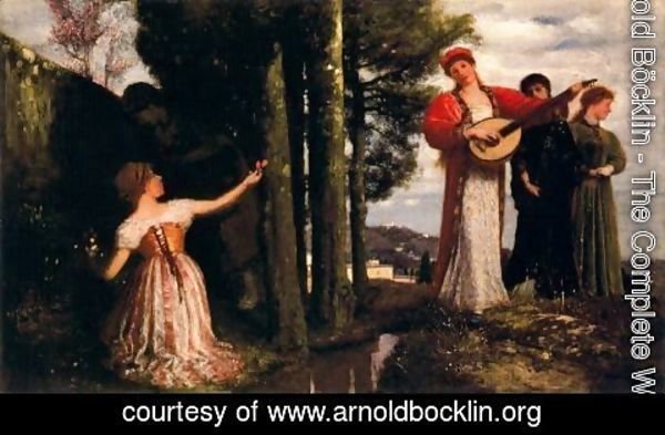 Arnold Böcklin - Look, any laughs to the plains!  (Souvenir de San Domenico)