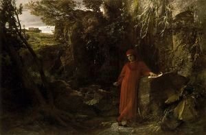Arnold Böcklin - Petrarch to the fountain of Vaucluse