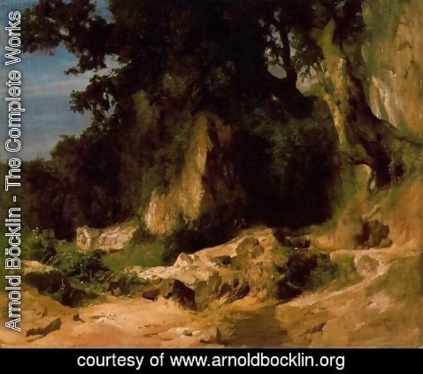 Arnold Böcklin - Slope of the Albains Rocky Mountains