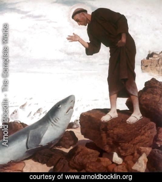 Arnold Böcklin - St. Anthony preaches the fish