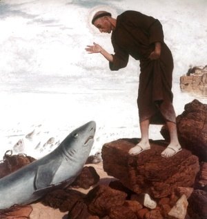 Arnold Böcklin - St. Anthony preaches the fish