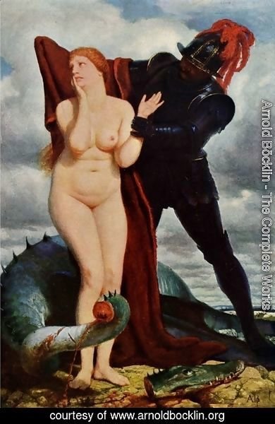 Arnold Böcklin - Angelika, guarded by a dragon