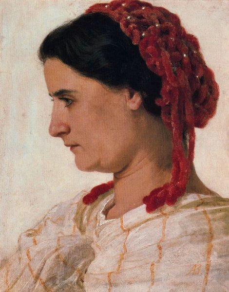 Portrait of Angela Böcklin à la rèsille rouge