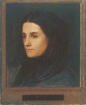 Angela Bocklin mit schwarzem Schleier 1854