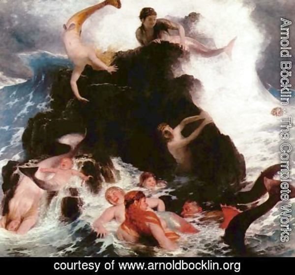 Arnold Böcklin - Mermaids at Play, 1886