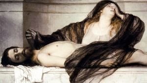Arnold Böcklin - Mary Magdalene crying for the dead Christ
