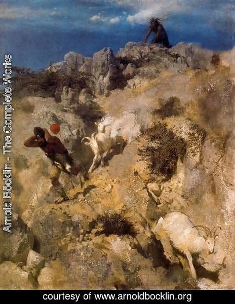 Arnold Böcklin - Pan frightening a shepherd