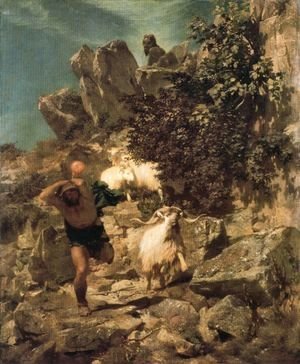 Arnold Böcklin - Pan frightening a shepherd 2