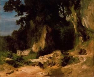 Arnold Böcklin - Slope of the Albains Rocky Mountains