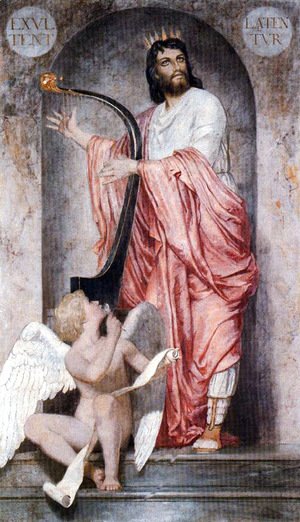 Arnold Böcklin - The King David (central panel)