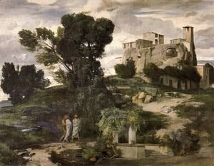 Arnold Böcklin - The Pilgrims of Emmaus (right panel)